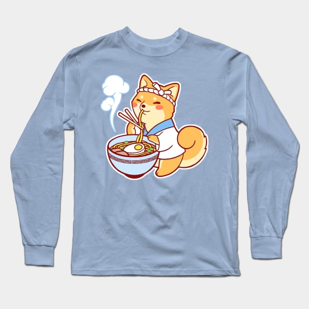 Ramen Shiba Long Sleeve T-Shirt by SarahJoncas